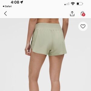 Lululemon Fast and Free HR Classic-Fit Split Short 3" NWT size small fog green